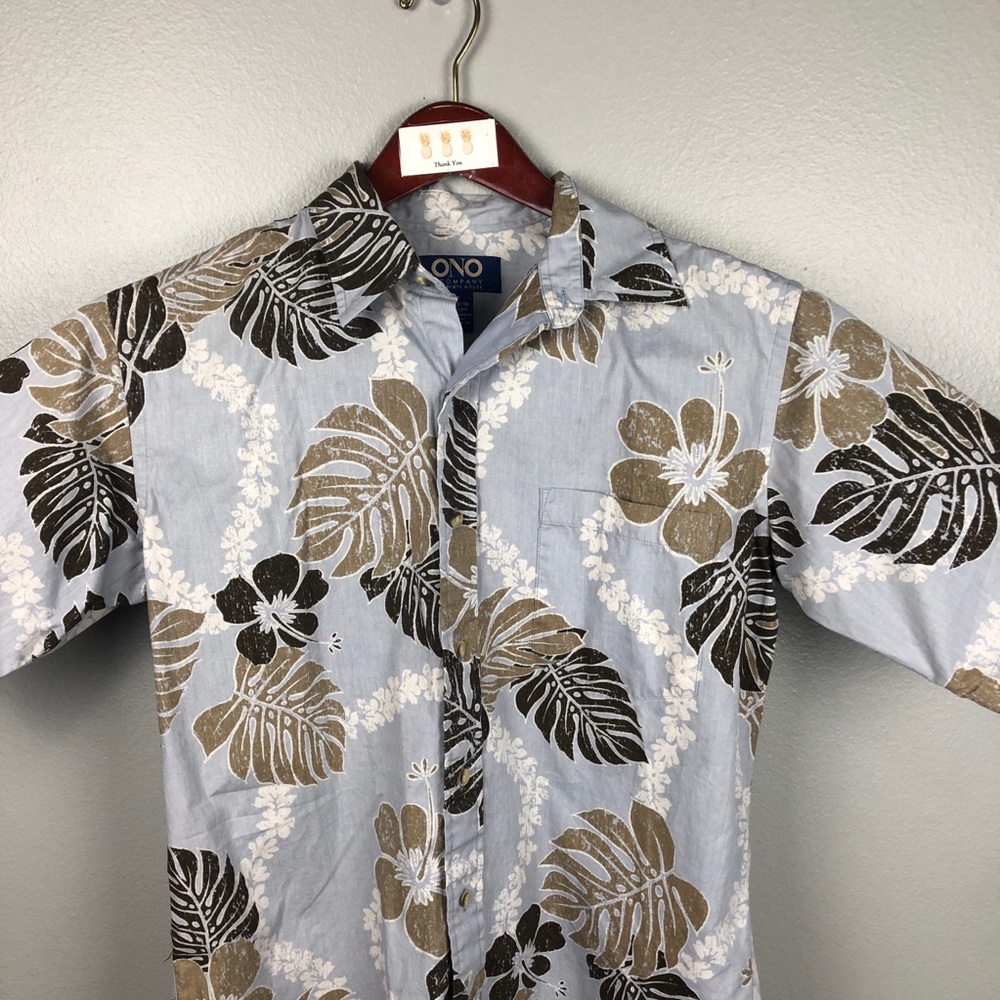 Vintage Ono & Company Tropical plant Aloha shirt